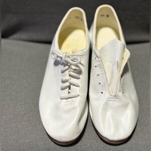 Giordano Leo’s Kids White Leather Tap Shoes 5027 Size 4 1/2 M